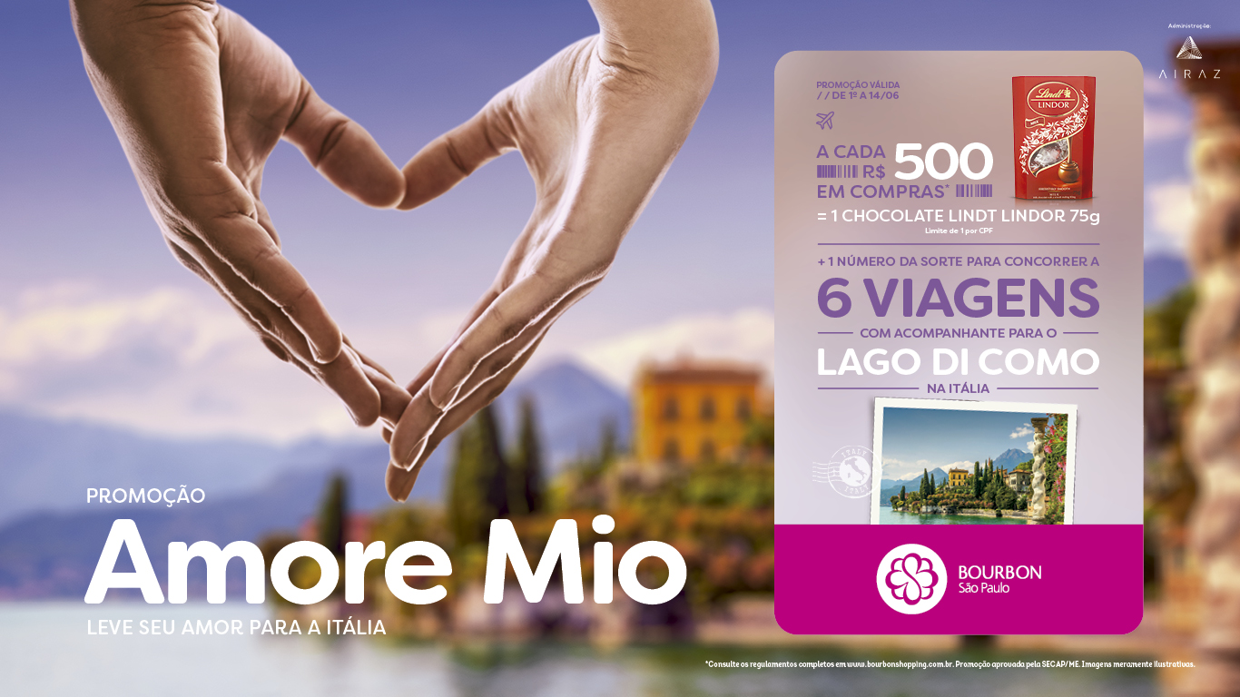 Leve seu amor para a Itália com a promoção Amore Mio do Bourbon São Paulo -  Bourbon Shopping