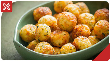 Bolinho de arroz na air fryer